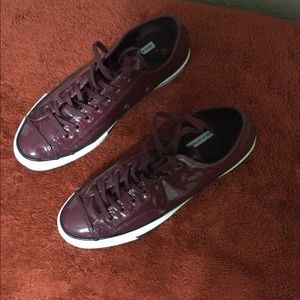 COPY - Chuck Taylor burgundy Converse sneaker.
